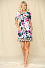 Load image into Gallery viewer, Leopard and Floral Meow Dress A Line

