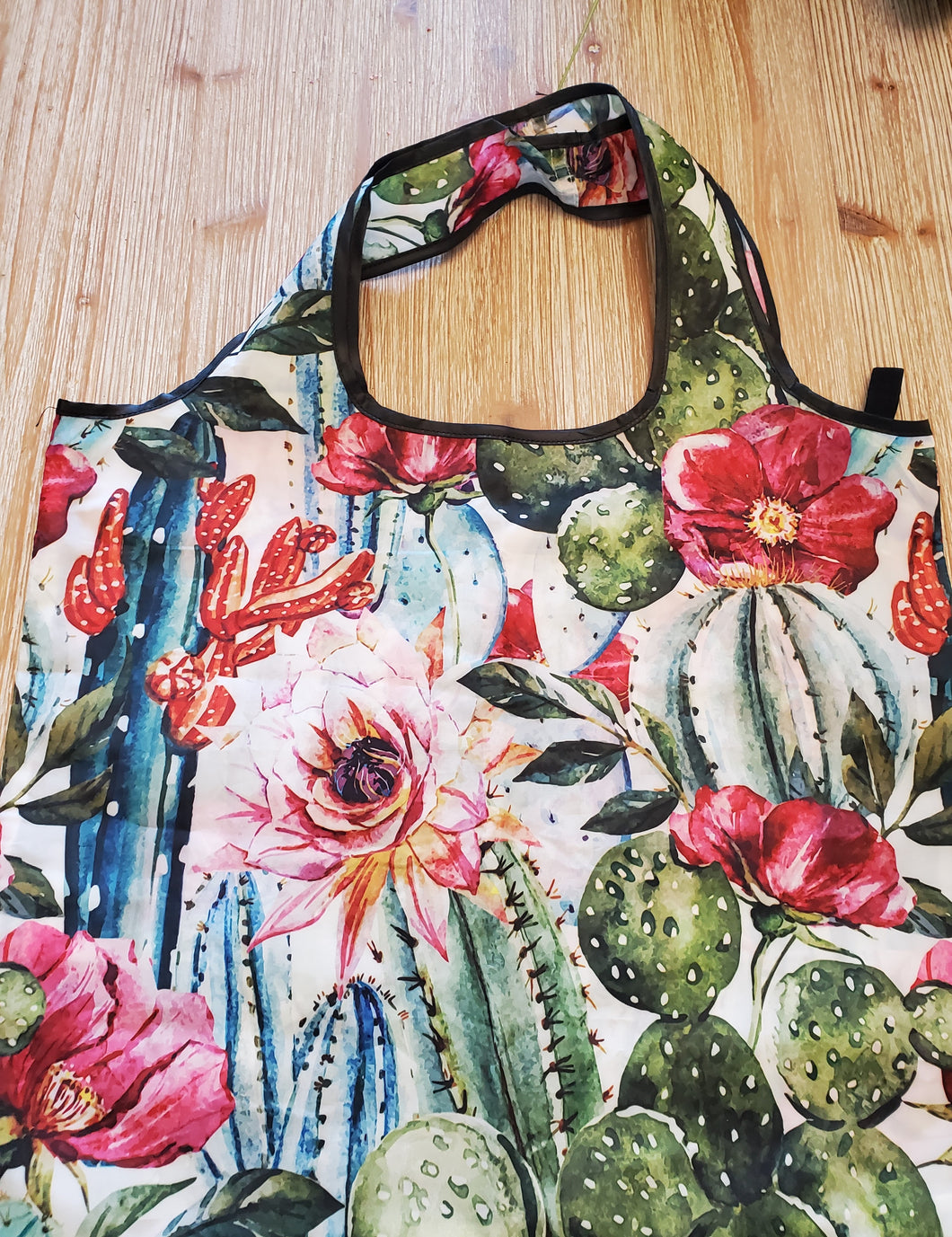 Cactus All Around double stitched artful tote bag